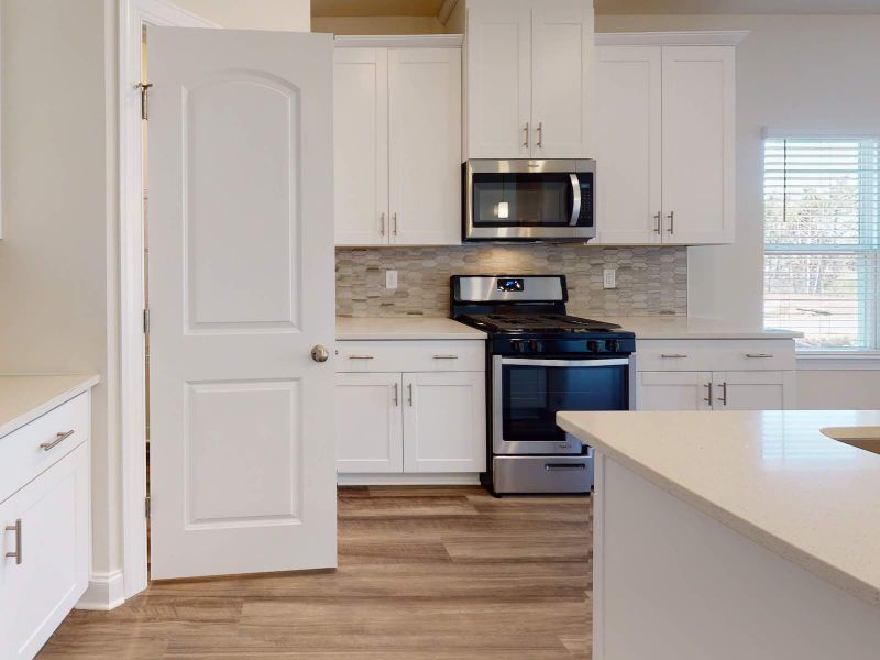 The Manchester's stunning kitchen offers plenty of counterspace for the at-home chef.