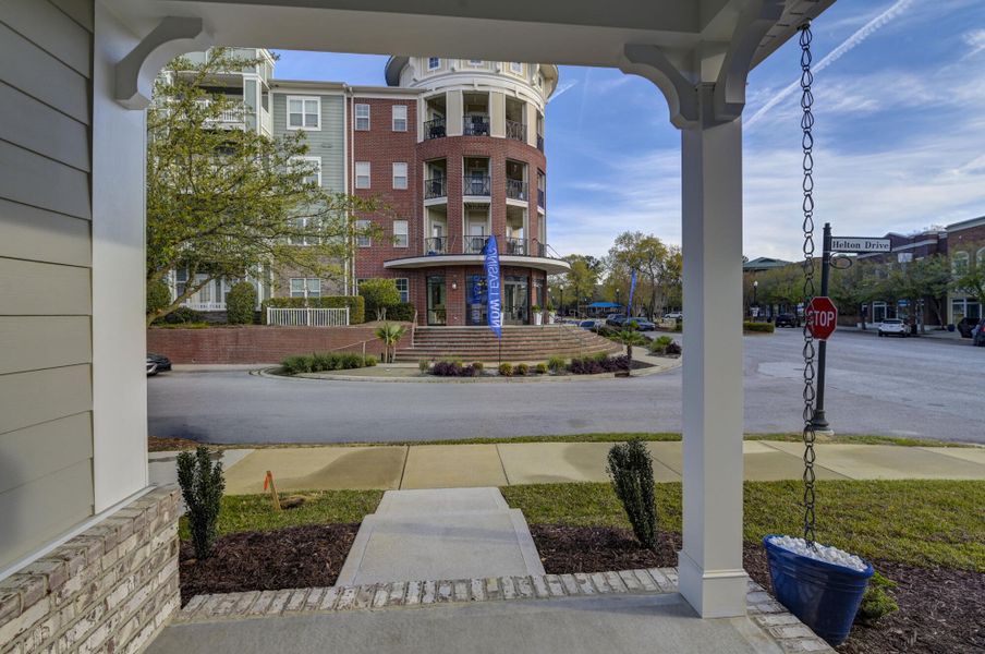 Exterior details and patio area of a home in Lake Carolina Townhomes, Columbia (Image 3).