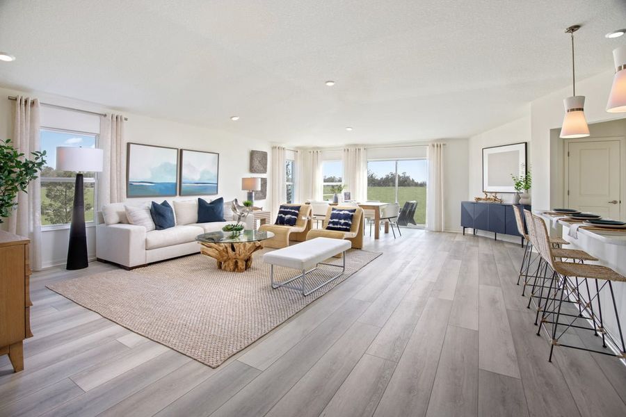 Representative furnished interior of a home built from the Plan 1989 Modeled by KB Home in Pepper Grove II, Palmetto (Image 4). Representative furnished interior of a home built from the Plan 1989 Modeled by KB Home in Pepper Grove II, Palmetto (Image 4).