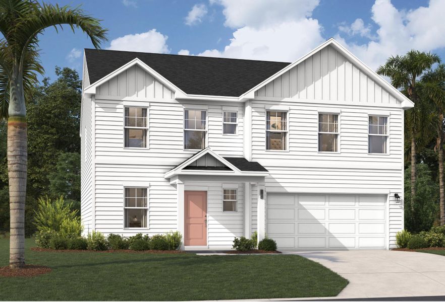 Front exterior of a new home in , Ladson, SC, highlighting curb appeal (Image 24).