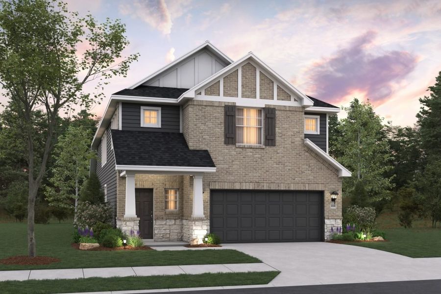 Representative exterior photo of a completed home built from the Holbrook II Mustang Meadows 40s by Brohn Homes in Mustang Meadows, Waller, TX (Image 8).