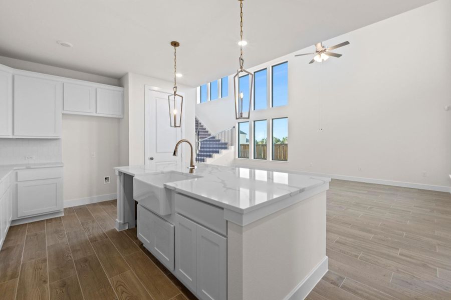 Furnished interior view inside a new home in Parmer Ranch, Georgetown (Image 5).