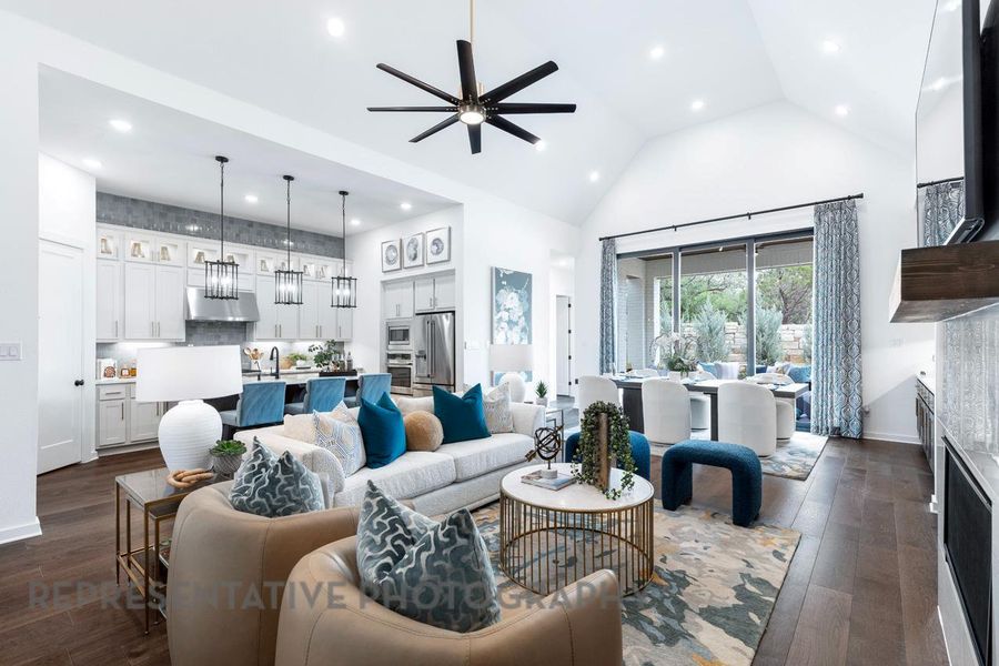 Furnished interior view inside a new home in 6 Creeks at Waterridge: 55ft. lots, Kyle (Image 15). Furnished interior view inside a new home in 6 Creeks at Waterridge: 55ft. lots, Kyle (Image 15).