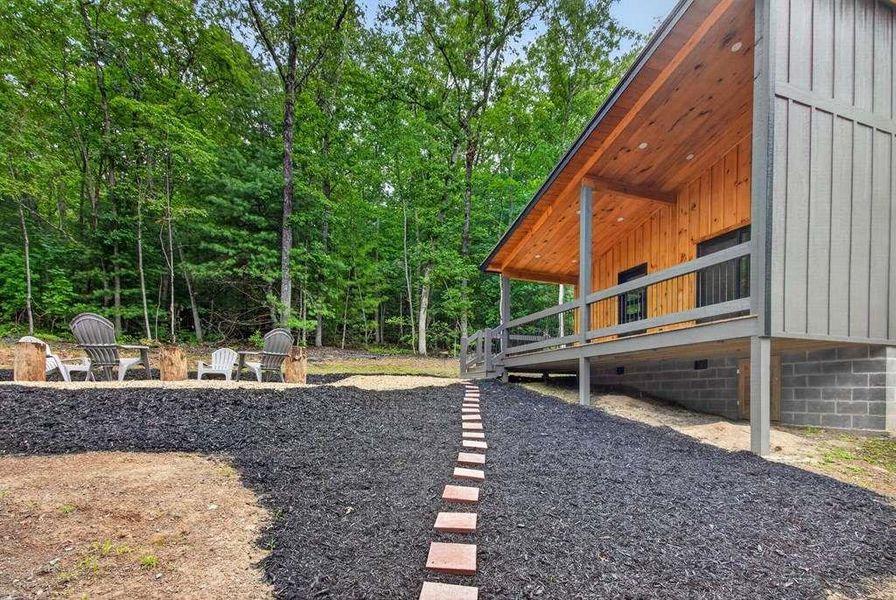 Exterior details and patio area of a home in , Blue Ridge (Image 17).
