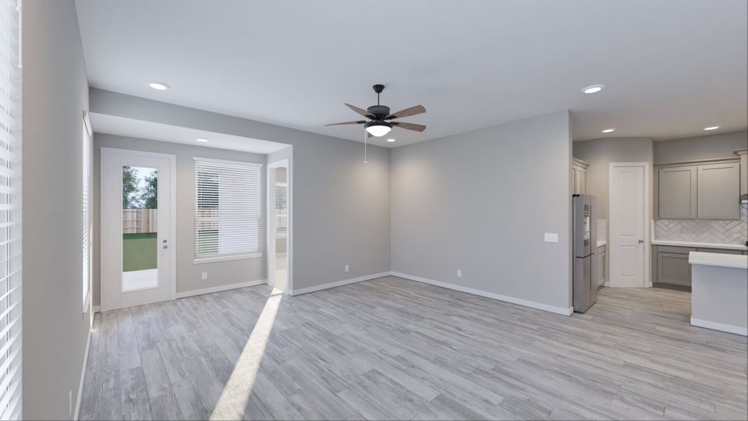 Representative unfurnished interior of a home built from the O'Conner by Tricoast Homes in Summer Place 35', Montgomery (Image 20). Representative unfurnished interior of a home built from the O'Conner by Tricoast Homes in Summer Place 35', Montgomery (Image 20).