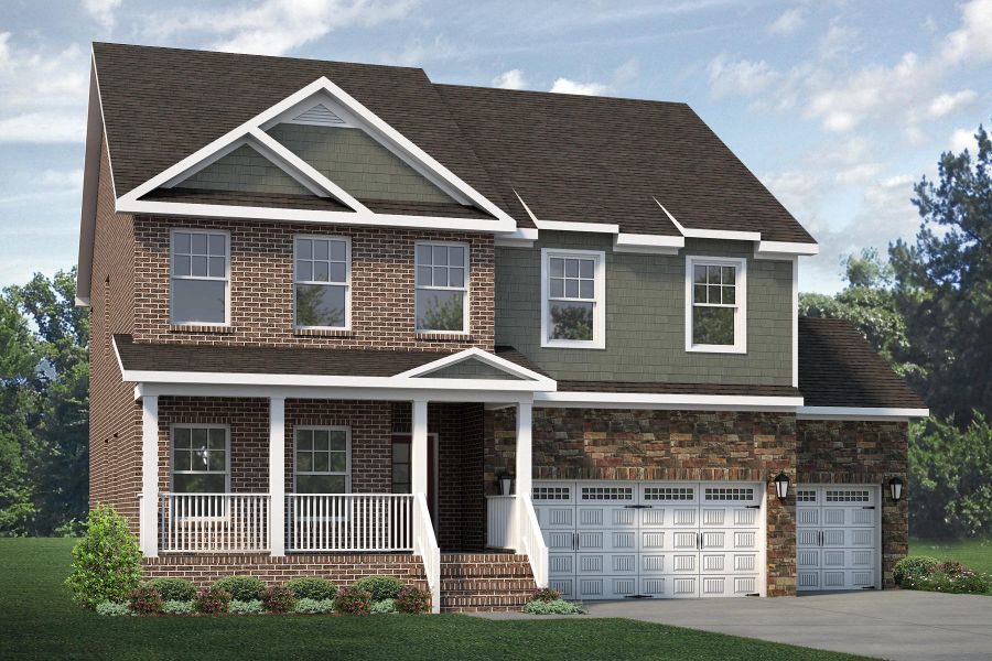 Representative exterior photo of a completed home built from the Kendall Lux by Keystone Homes NC in Weybridge, Burlington, NC (Image 24).