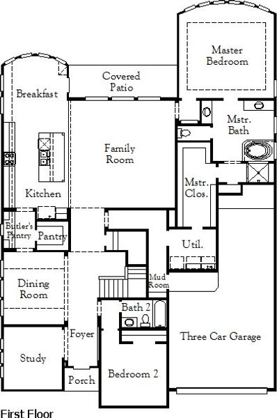 Includes Brick Back, Master Bath Suite Option, 8' Front Door Option (May Change WindowsPer Plan)