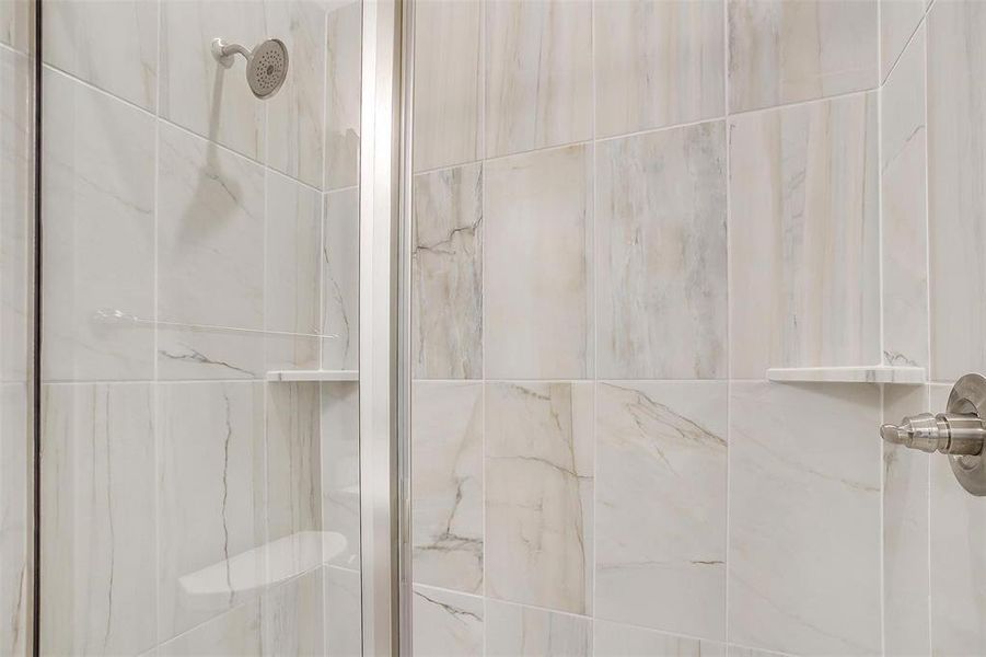 Interior details with tiled shower