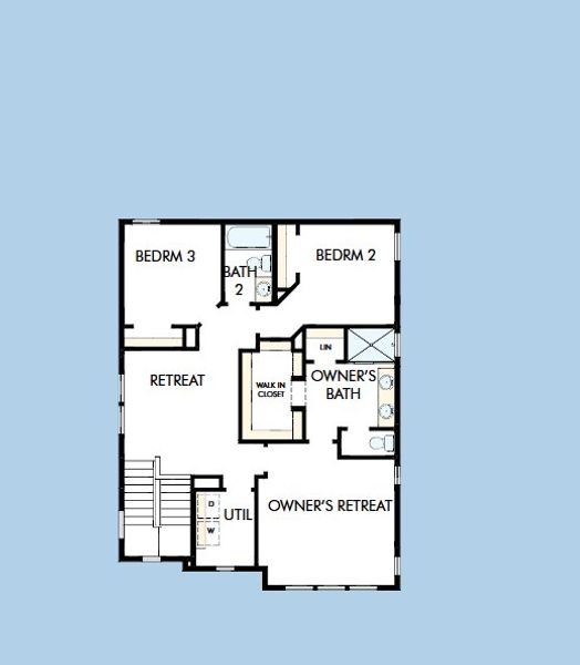 2D floor plan layout for the The Chennault by David Weekley Homes in The River District - Pioneer Collection, Charlotte, NC (Image 6). 2D floor plan layout for the The Chennault by David Weekley Homes in The River District - Pioneer Collection, Charlotte, NC (Image 6).