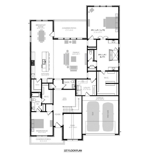 2D floor plan layout for the Olympic by Centre Living Homes in Painted Tree Lakeside, McKinney, TX (Image 2). 2D floor plan layout for the Olympic by Centre Living Homes in Painted Tree Lakeside, McKinney, TX (Image 2).