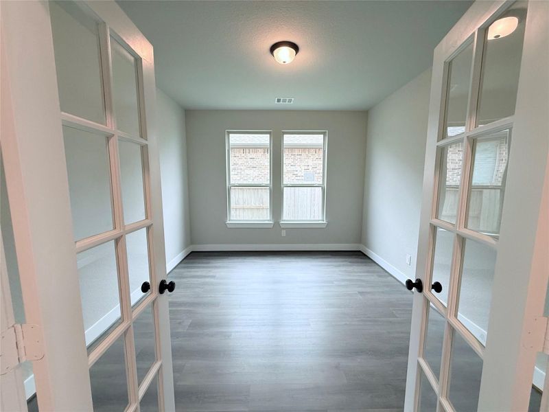 Study with French doors on main level Study with French doors on main level