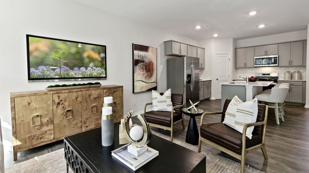 Representative furnished interior of a home built from the DENVER - TRADITIONS by D.R. Horton in Chapel Townes, Raleigh (Image 13).