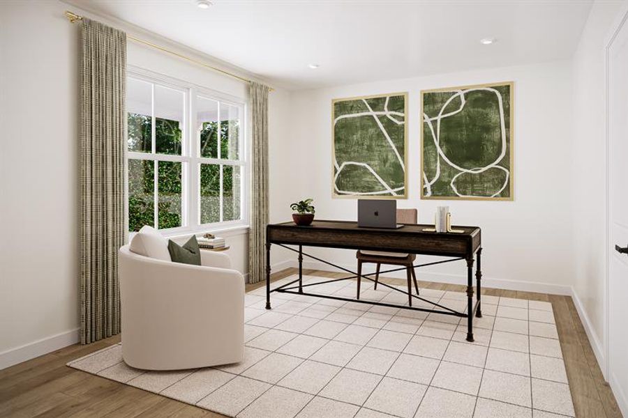 Representative furnished interior of a home built from the Lewis by Ryan Homes in Laurel Preserve, Kingsland (Image 4).