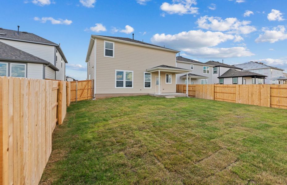 Exterior details and patio area of a home in Patterson Ranch, Georgetown (Image 3).
