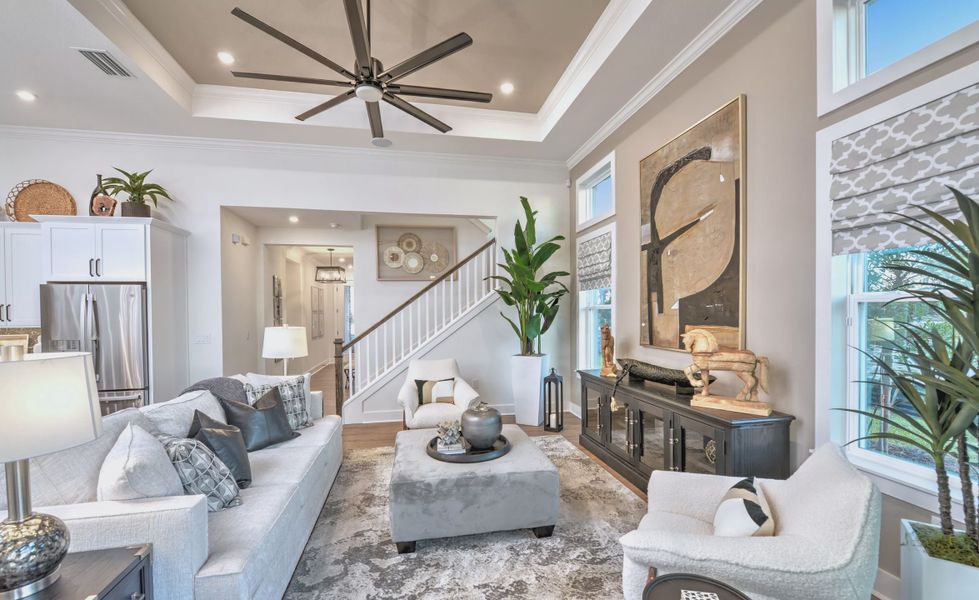 Furnished interior view inside a new home in Laureate Park, Orlando (Image 10). Furnished interior view inside a new home in Laureate Park, Orlando (Image 10).