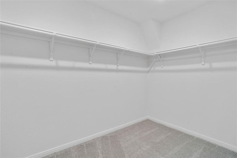 Look at this immaculate closet! With high shelving, multiple rows to hang clothing, you are sure to have enough room for all your belongings!