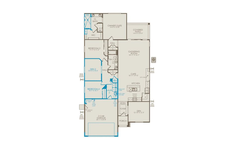 2D floor plan layout of this home in Artisan at Asante, Surprise, AZ (Image 4). 2D floor plan layout of this home in Artisan at Asante, Surprise, AZ (Image 4).