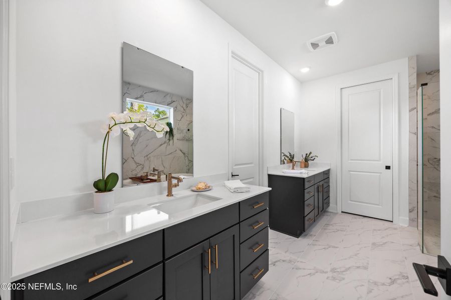 Furnished interior view inside a new home in , Jacksonville (Image 45). Furnished interior view inside a new home in , Jacksonville (Image 45).