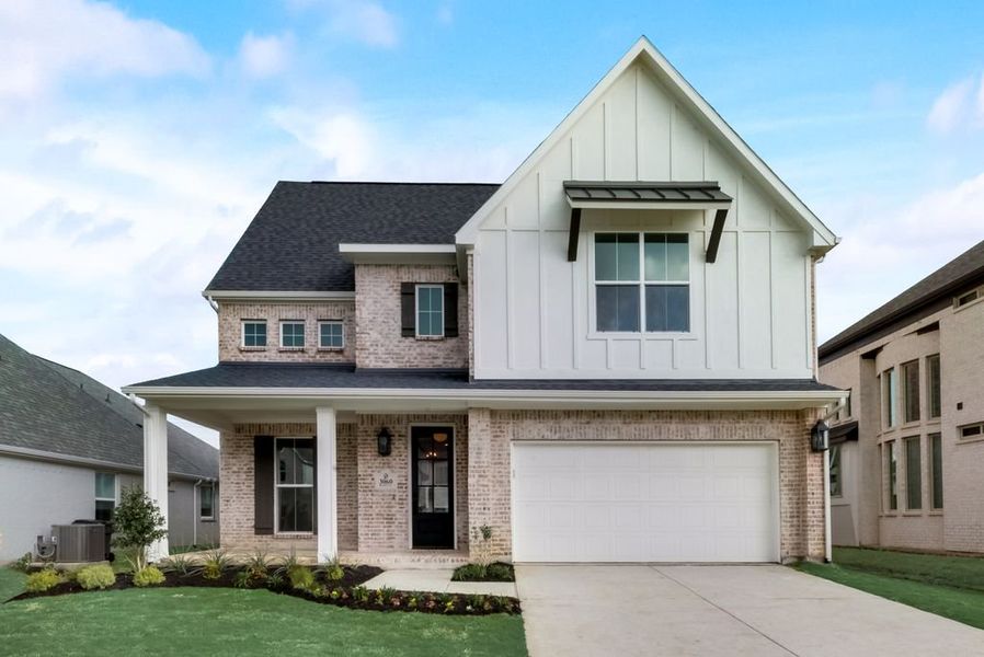 Representative exterior photo of a completed home built from the Rockport - SH 4442 by Shaddock Homes in Grand Oaks at Green Meadows - 50', Celina, TX (Image 22). Representative exterior photo of a completed home built from the Rockport - SH 4442 by Shaddock Homes in Grand Oaks at Green Meadows - 50', Celina, TX (Image 22).
