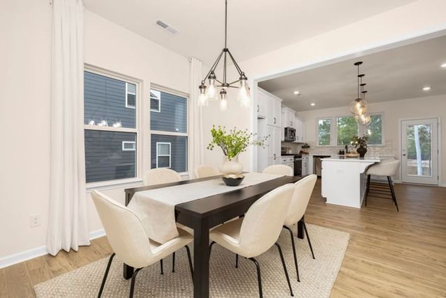 Representative furnished interior of a home built from the Inverness by True Homes in Morgan Hills, Albemarle (Image 5).