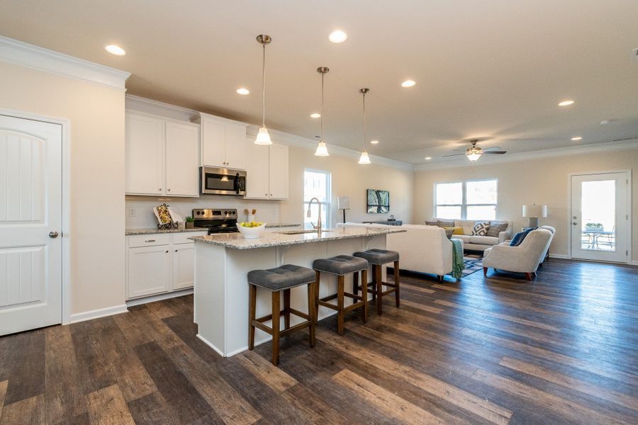 Furnished interior view inside a new home in The Oaks, Clarksville (Image 6).