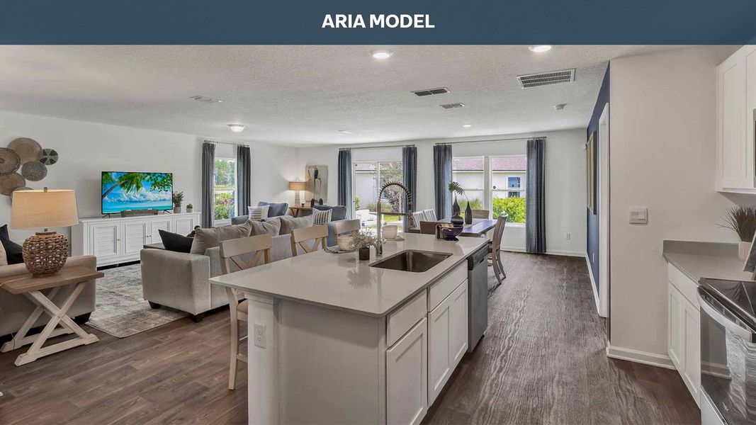 Representative furnished interior of a home built from the Aria by D.R. Horton in Sawmill Branch Express, Palm Coast (Image 8).