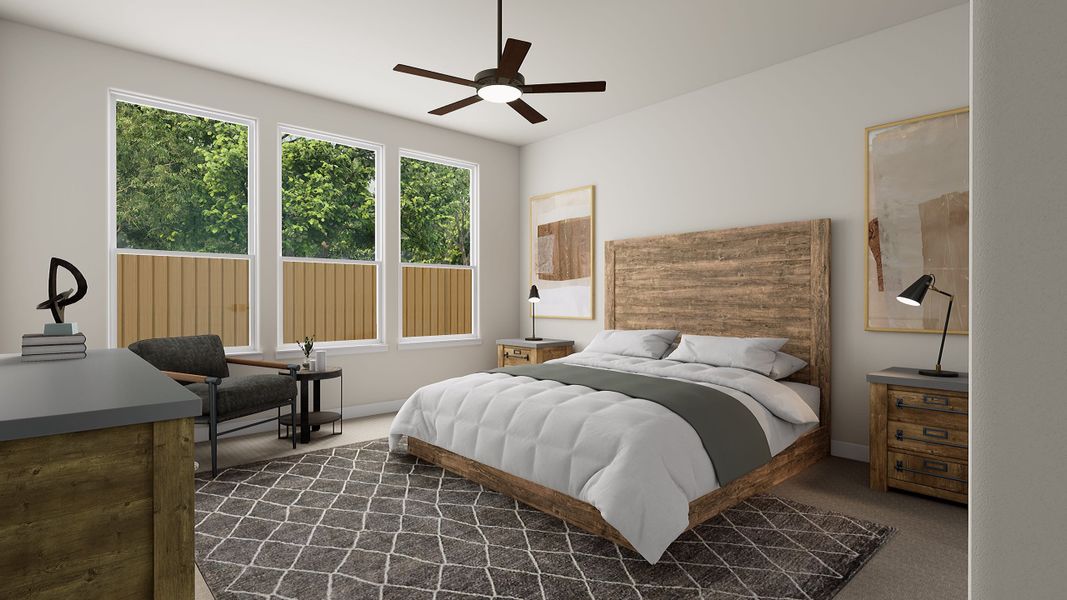 Representative furnished interior of a home built from the Veranda by Tri Pointe Homes in Lariat, Liberty Hill (Image 12).
