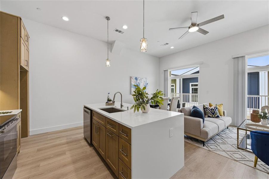 Furnished interior view inside a new home in , Dallas (Image 8).