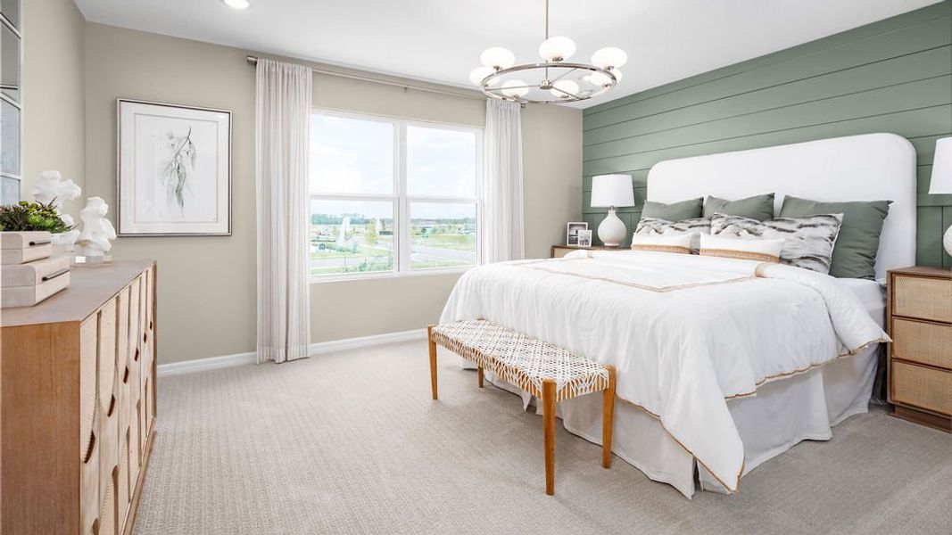Representative furnished interior of a home built from the Newcastle by Risewell Homes in Lake Lincoln, Eustis (Image 8).