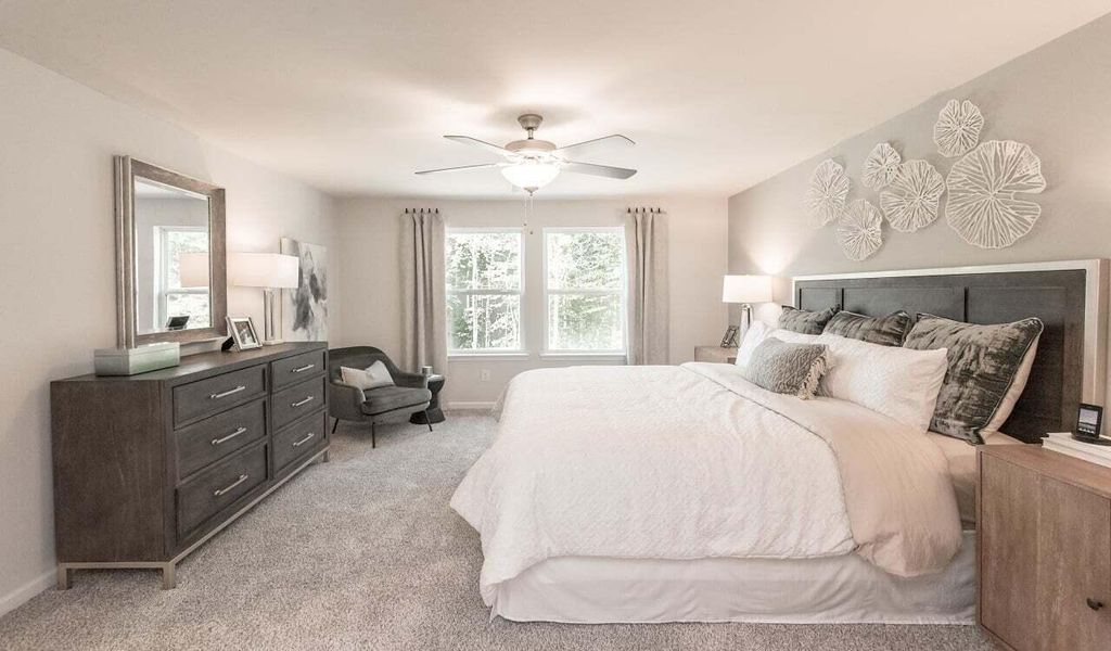 Furnished interior view inside a new home in The Coves at Lakes of Cane Bay, Summerville (Image 11). Furnished interior view inside a new home in The Coves at Lakes of Cane Bay, Summerville (Image 11).