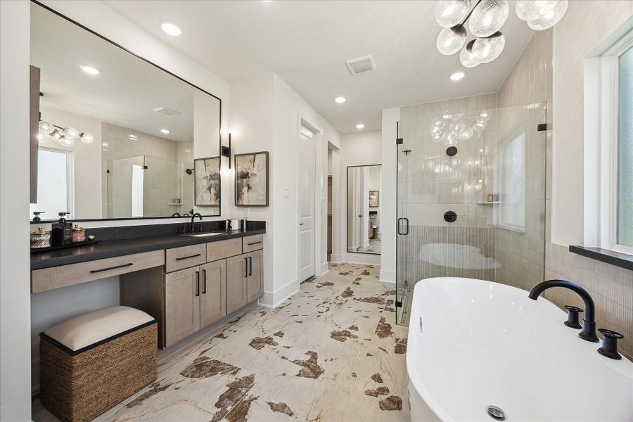 Representative furnished interior of a home built from the The Wilson V by Westin Homes in Cross Creek West - 55', Fulshear (Image 13). Representative furnished interior of a home built from the The Wilson V by Westin Homes in Cross Creek West - 55', Fulshear (Image 13).