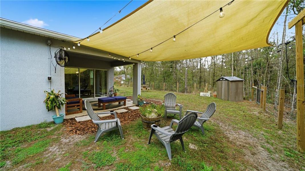 Exterior details and patio area of a home in Flagler Estates, Hastings (Image 24).