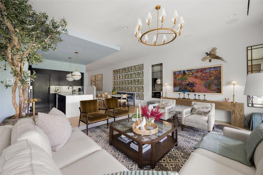 Furnished interior view inside a new home in , Dallas (Image 34).