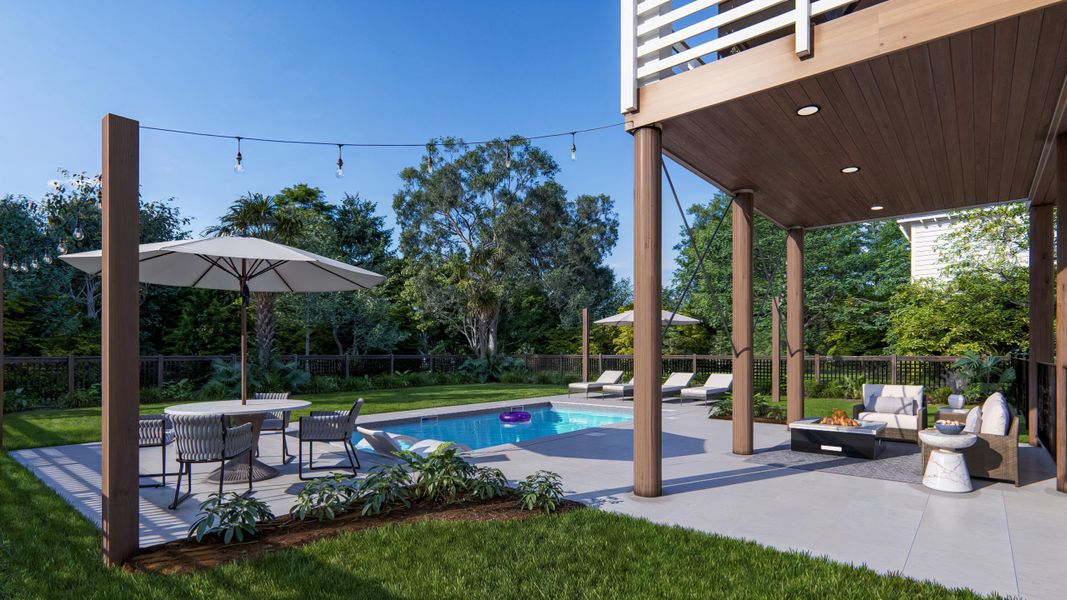 Exterior details and patio area of a home in , Folly Beach (Image 4).