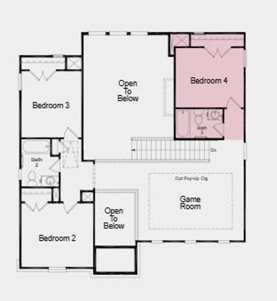 Structural options added include: Gourmet kitchen, study, windows at study, extended primary suite, mud set shower at primary bath, bedroom 4, full bathroom 3, horizontal rails at staircase, and covered patio.