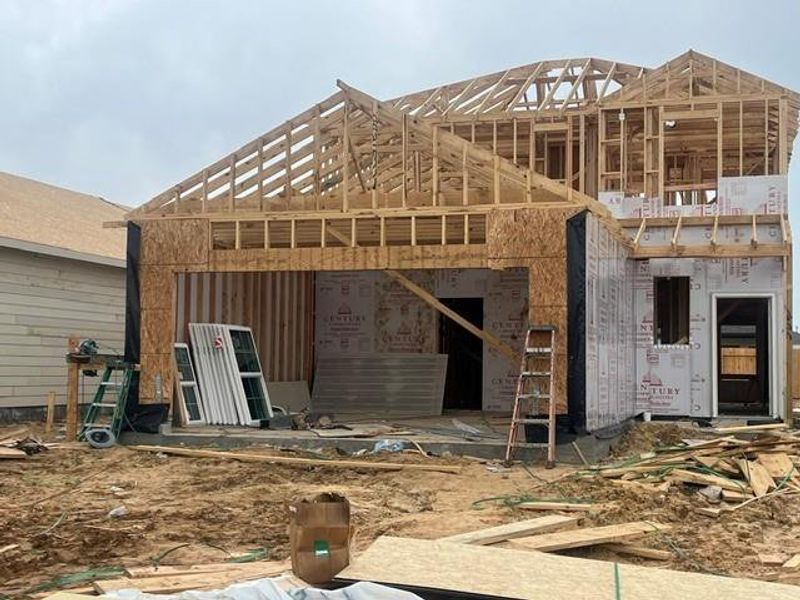 In-progress construction of a new home in Laurel Farms, Brookshire, TX (Image 19).