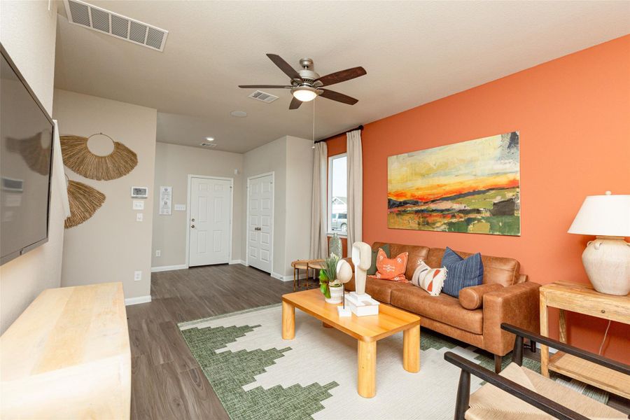 Furnished interior view inside a new home in Wayside Village, Houston (Image 27). Furnished interior view inside a new home in Wayside Village, Houston (Image 27).