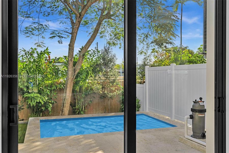 Exterior details and patio area of a home in , Miami (Image 27). Exterior details and patio area of a home in , Miami (Image 27).