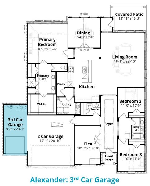 2D floor plan layout for the Alexander by John Houston Homes in Lake Forest, Woodway, TX (Image 4). 2D floor plan layout for the Alexander by John Houston Homes in Lake Forest, Woodway, TX (Image 4).