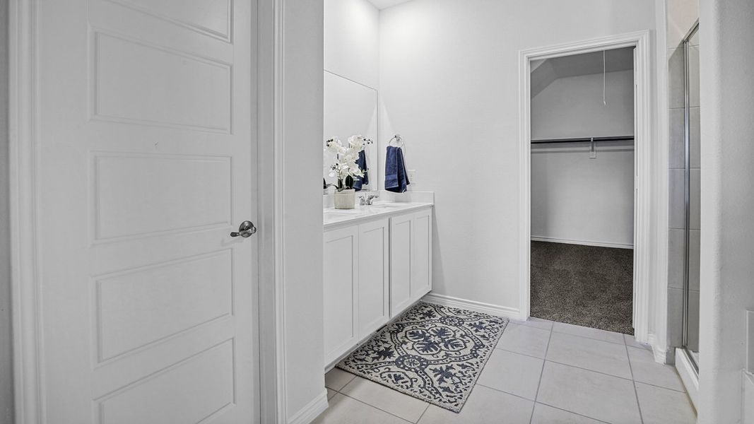 Furnished interior view inside a new home in Fireside by the Lake, Garland (Image 10).