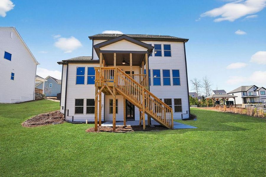 Exterior details and patio area of a home in , Homer (Image 4). Exterior details and patio area of a home in , Homer (Image 4).