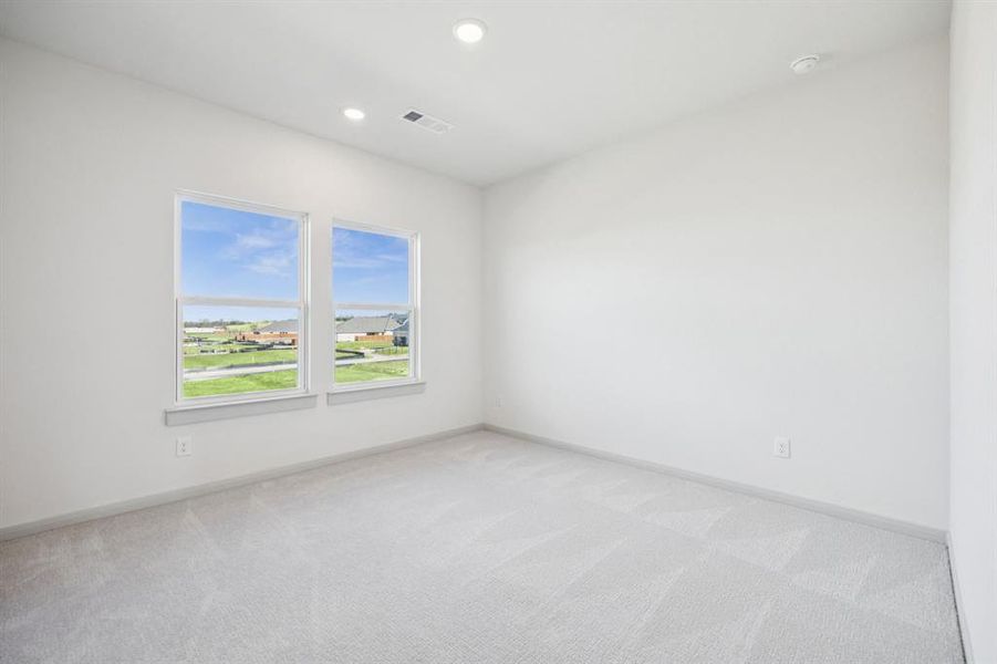 You'll find nicely sized secondary bedrooms in our Giselle floor plan. You'll find nicely sized secondary bedrooms in our Giselle floor plan.