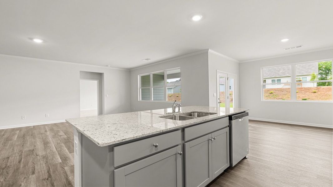 Representative furnished interior of a home built from the Booth by D.R. Horton in Liberty Crossing, Braselton (Image 8).