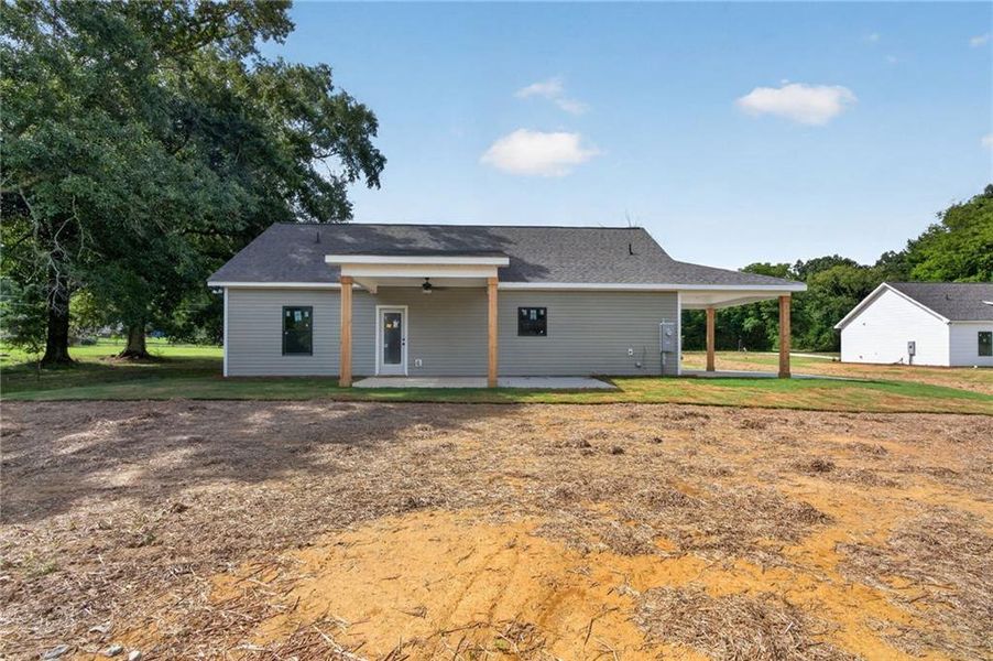 Exterior details and patio area of a home in , Cedartown (Image 3).