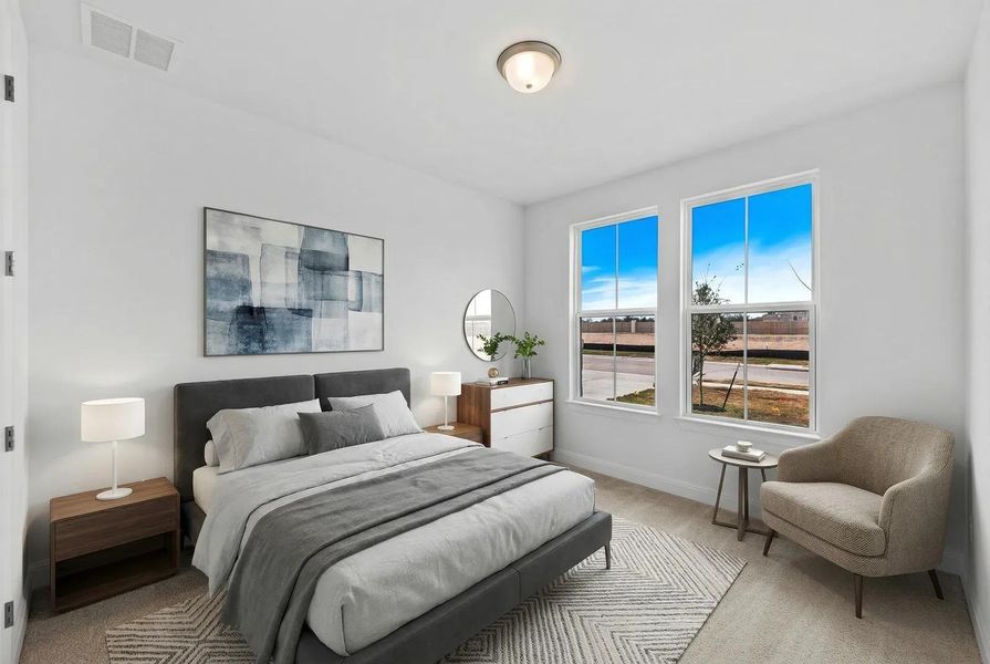 Furnished interior view inside a new home in The Colony - 50', Bastrop (Image 6).