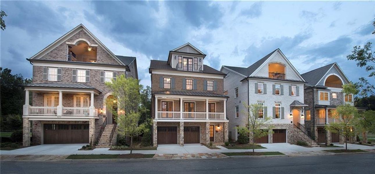 Front exterior of a new home in Laurel View, Suwanee, GA, highlighting curb appeal (Image 23).