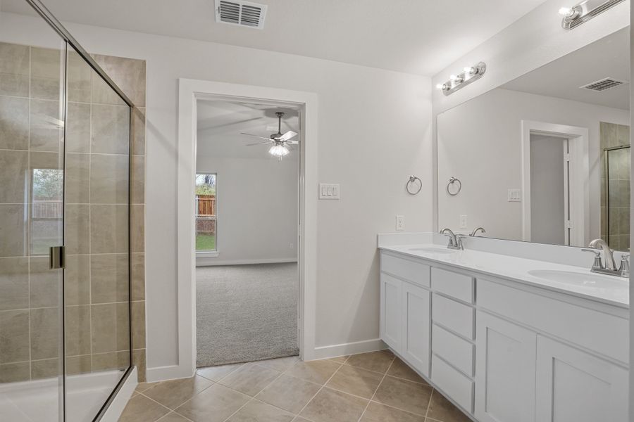 Representative furnished interior of a home built from the Waterford III by Cheldan Homes in Stoneview, Glen Rose (Image 14).