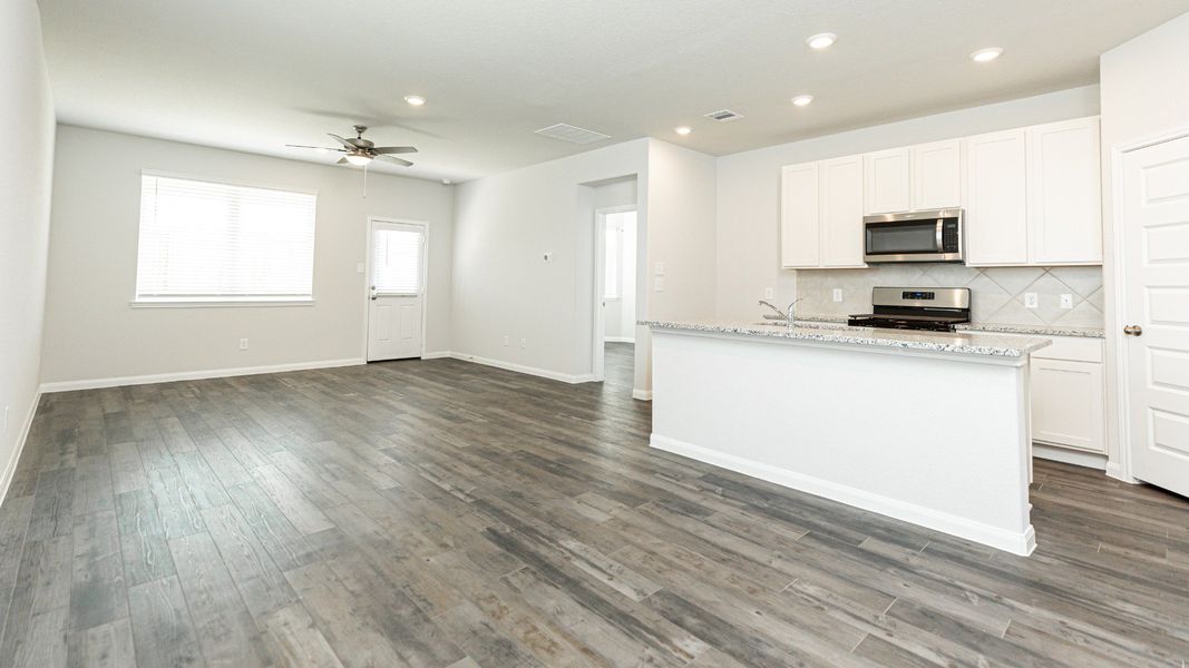 Dining Area to Kitchen and Family Room