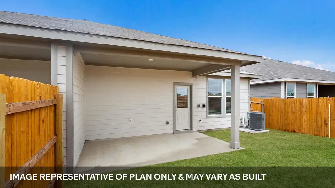 Exterior details and patio area of a home in Wayside, Uhland (Image 3).