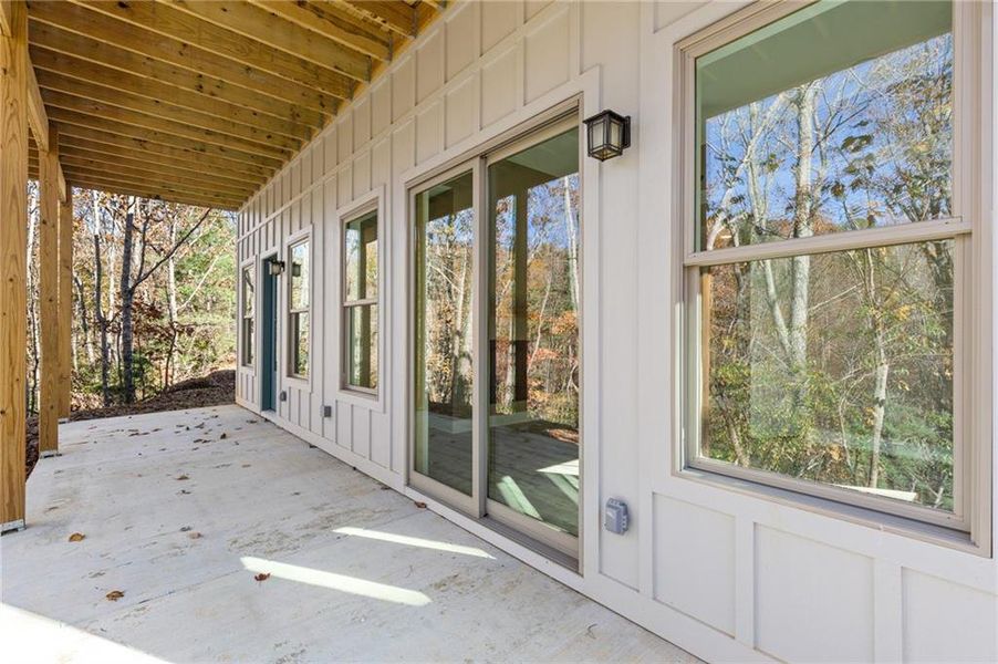 Exterior details and patio area of a home in , Ellijay (Image 20).